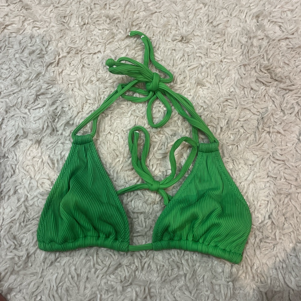 Vibrant Green Halter Bikini Top